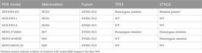 Treatment with novel topoisomerase inhibitors in Ewing sarcoma models reveals heterogeneity of tumor response